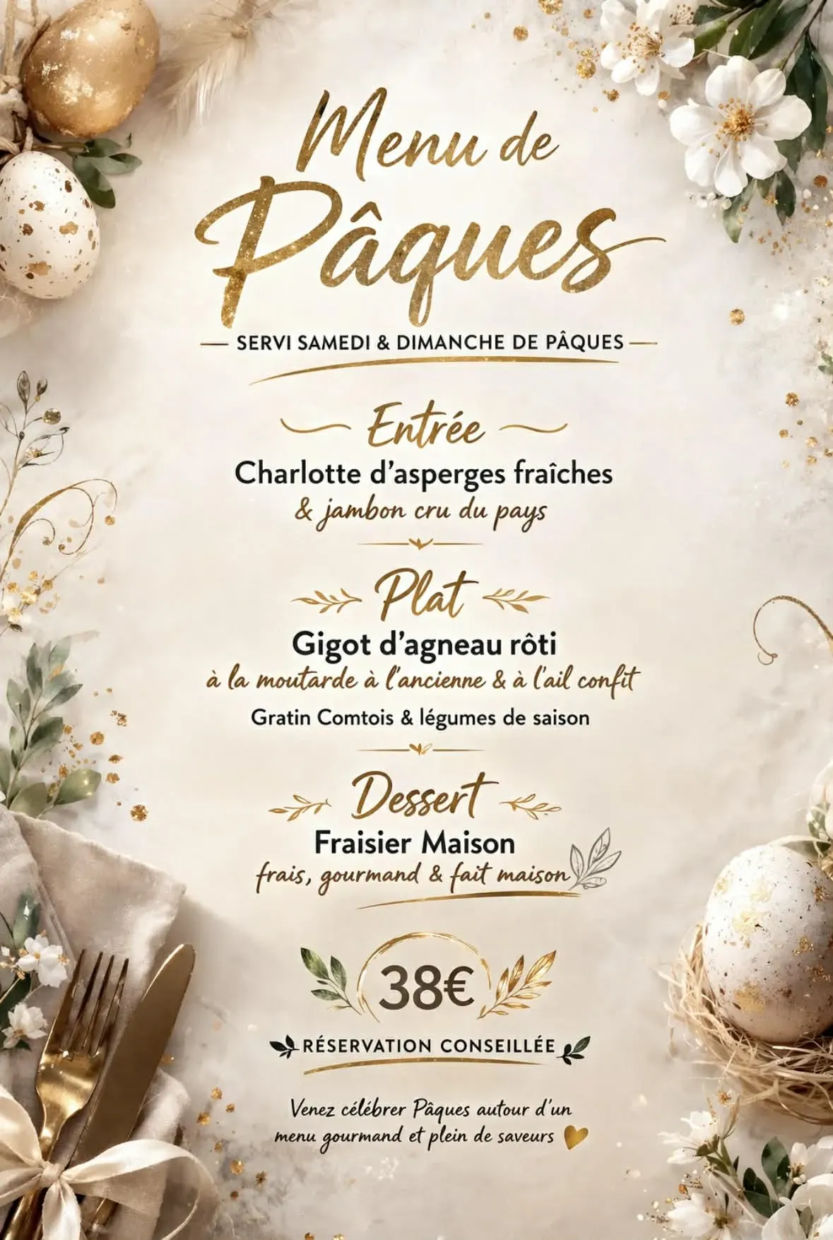 Menu de Pâques